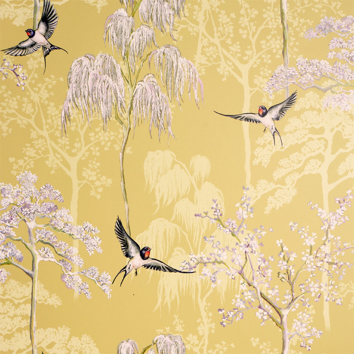 Japanese Garden Ochre Wallpaper image 1