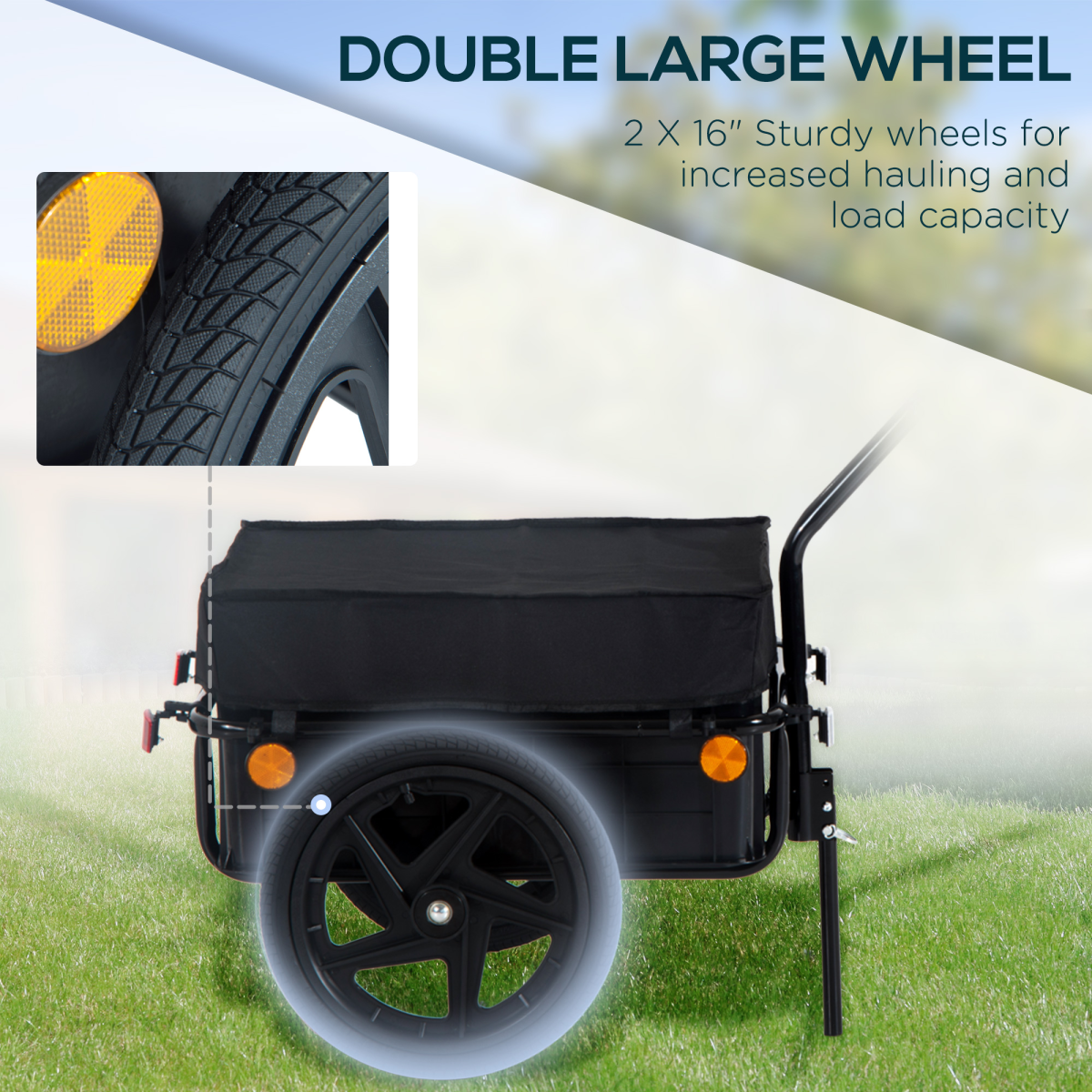 Bike Trailer Stroller Cargo Trailer Black