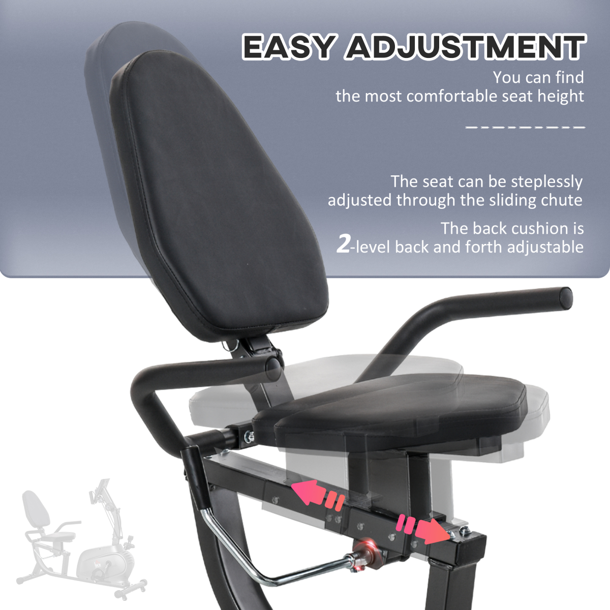 Exercise Training Stationary Cycling Bike with LCD Monitor and Pad Holder