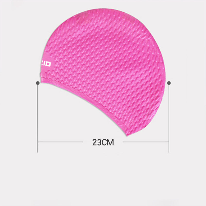 Silicone Swimming Cap Pink, Waterproof Pool Hat for Men and Women image 2