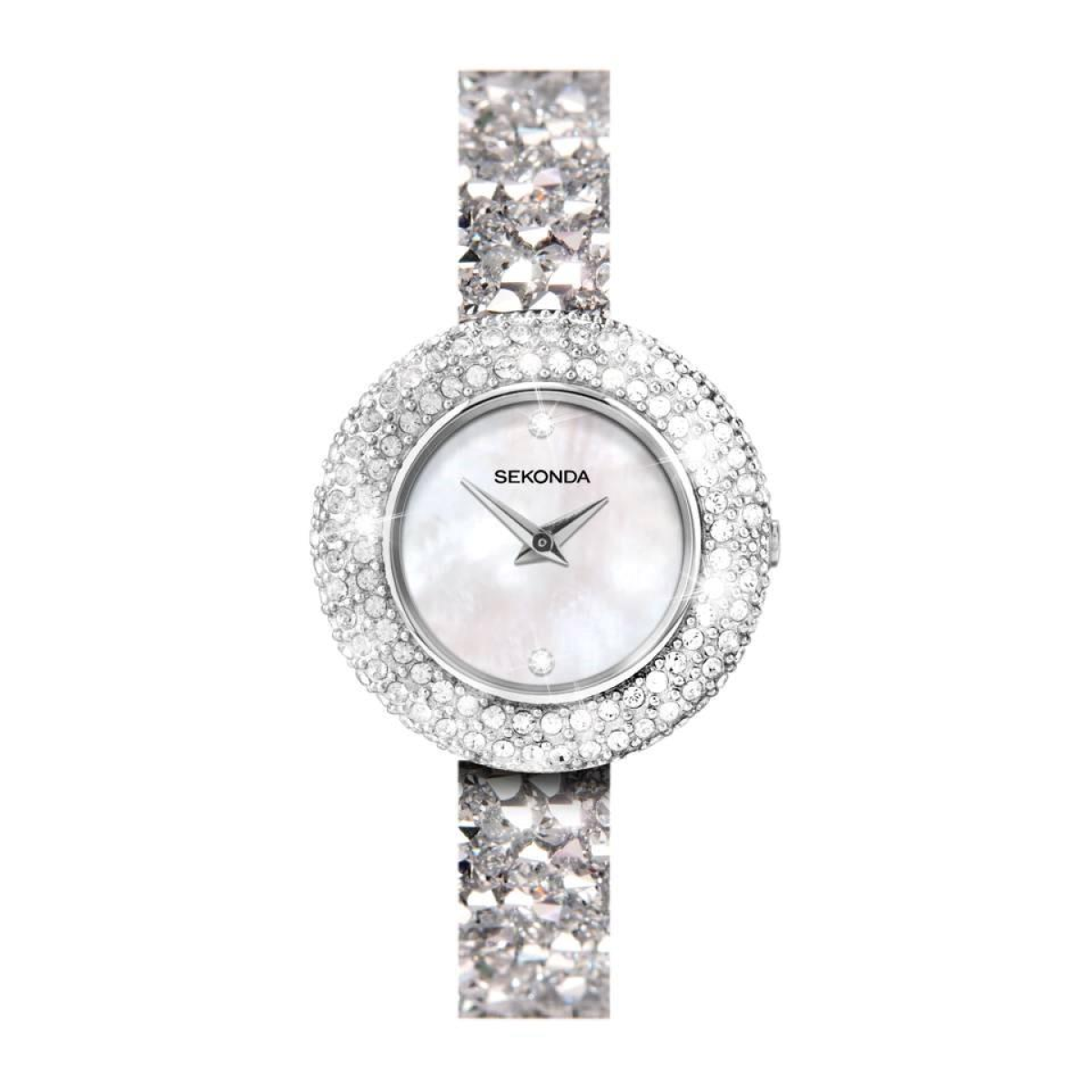 Sekonda Seksy Ladies Bling Round White Dial & silver stone Stainless image 0