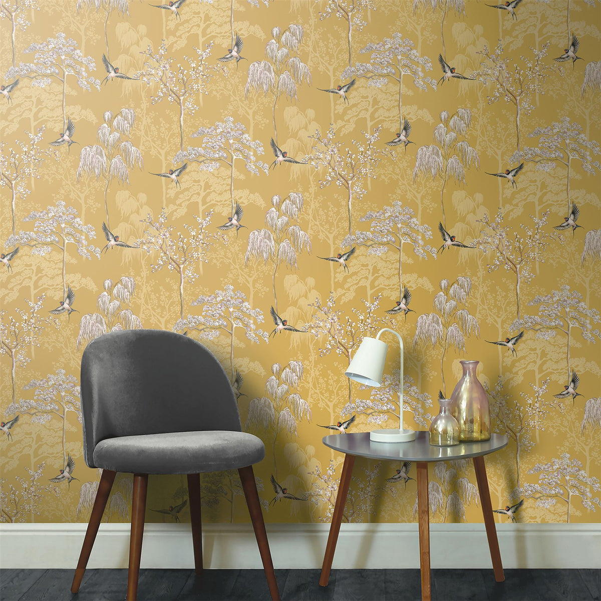 Japanese Garden Ochre Wallpaper image 4