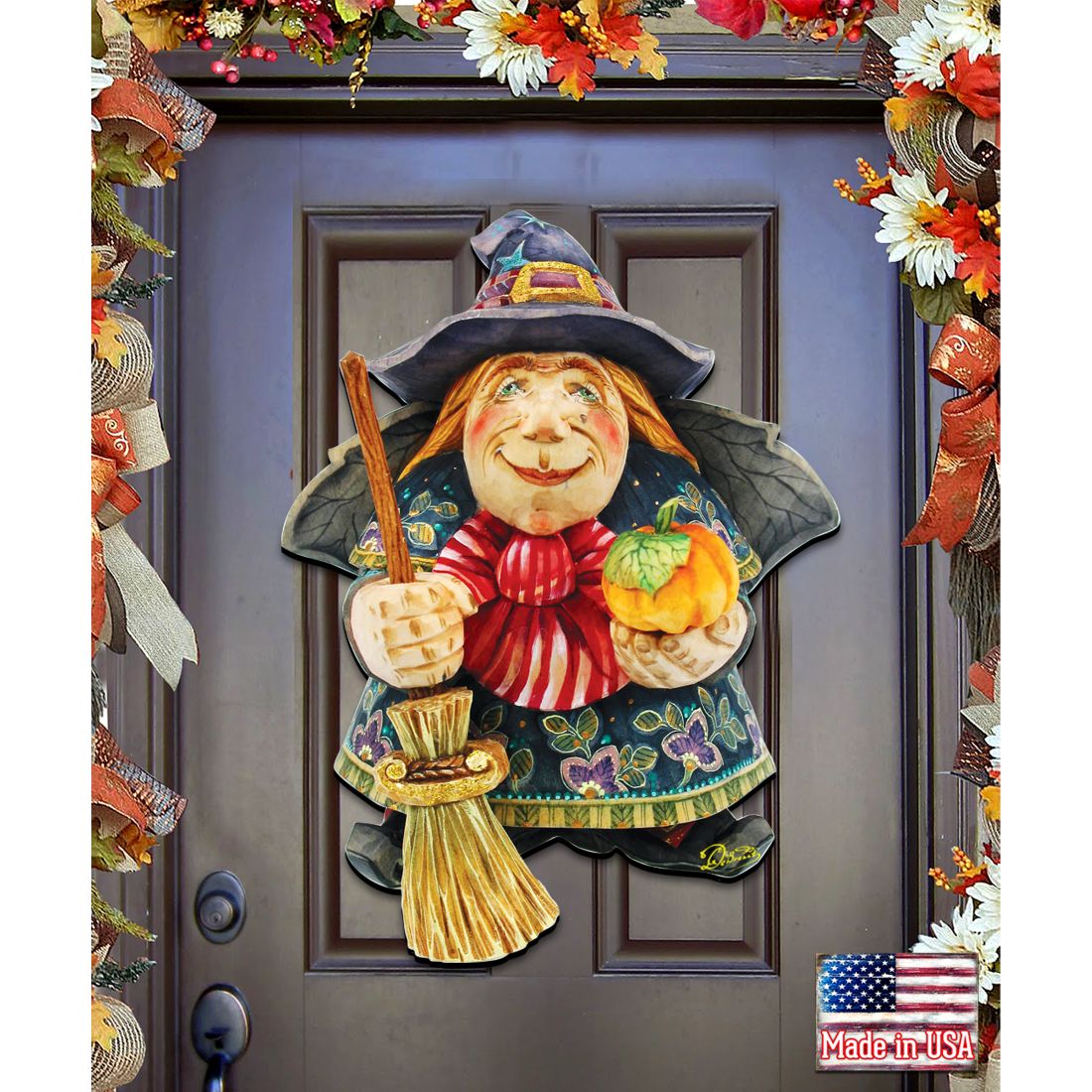 Witch Halloween Door Decor by G. DeBrekht - Thanksgiving Halloween Decor - 8158412H-0