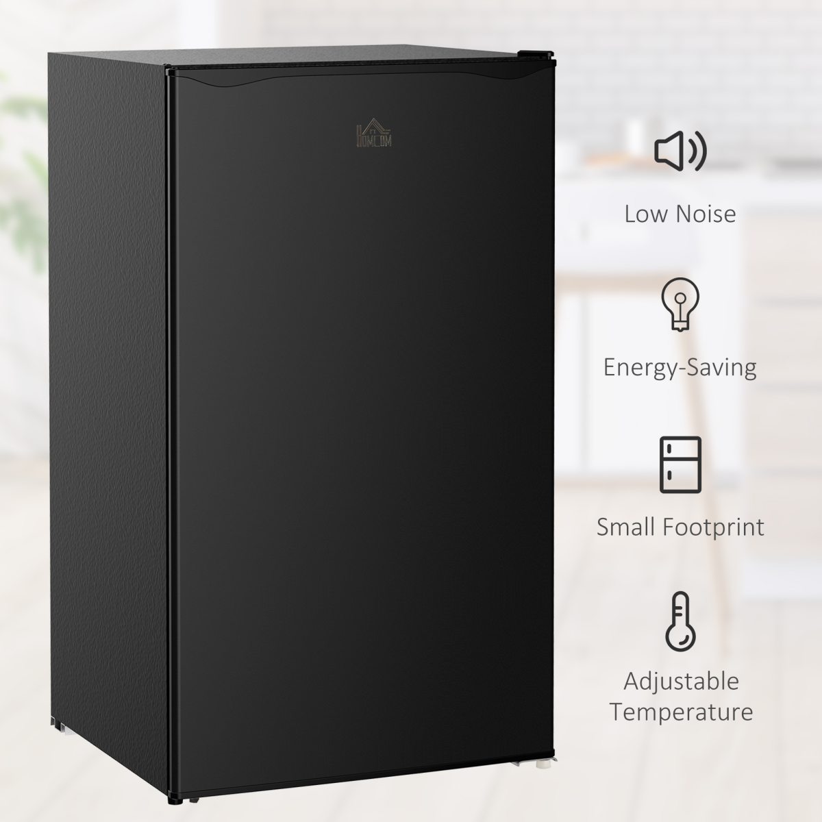 91L Freestanding Under Counter Fridge with Chiller Box Reversible Door