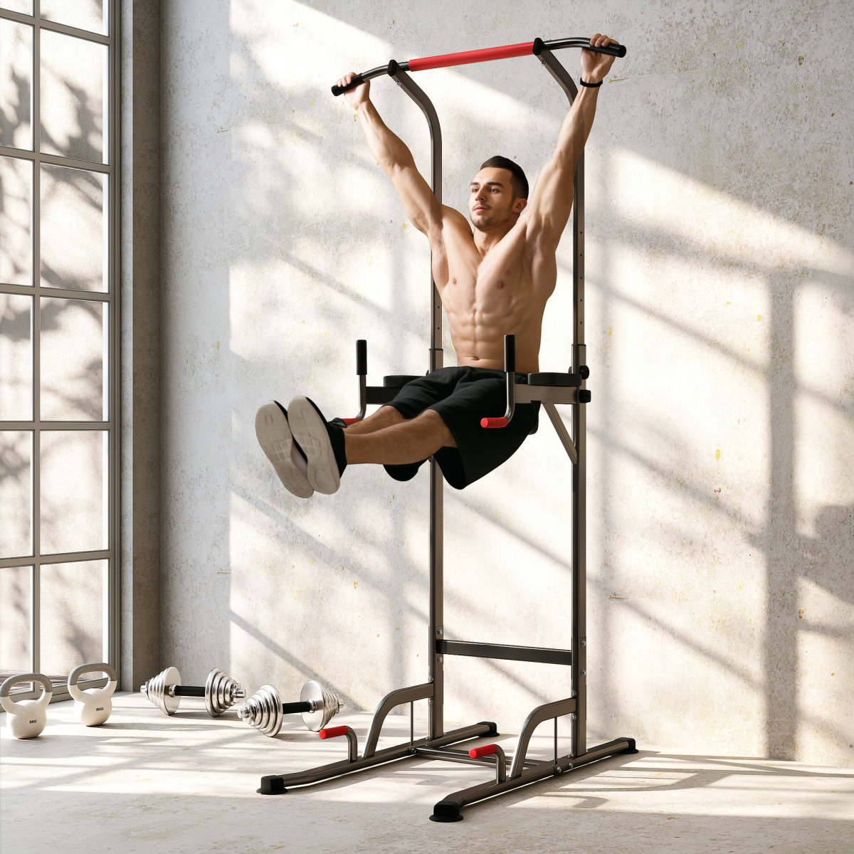 Power Tower Station Pull Up Bar for Home Gym Workout Equipment