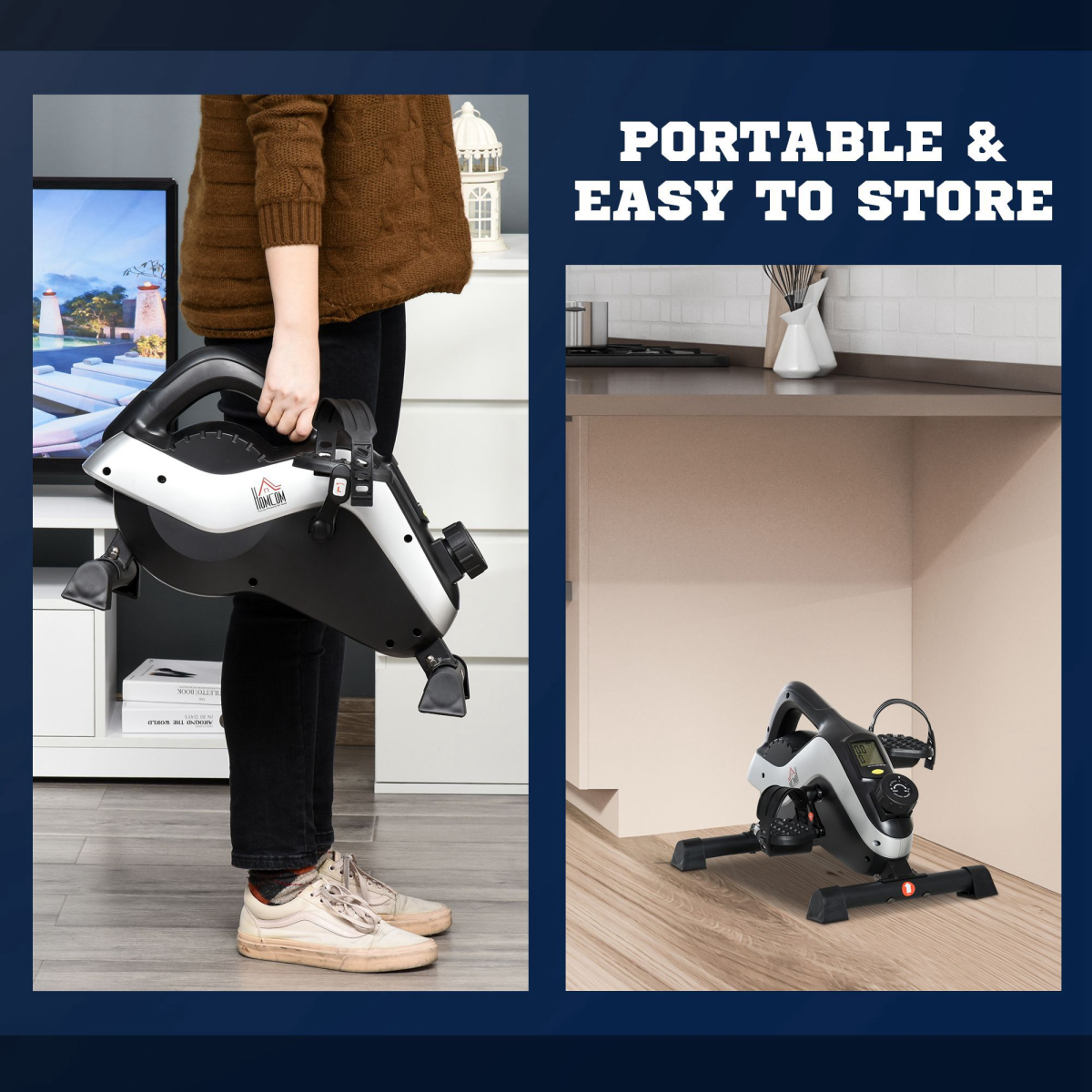 Mini Exercise Bike 8 Levels Magnetic Resistance Leg Fitness LCD Display