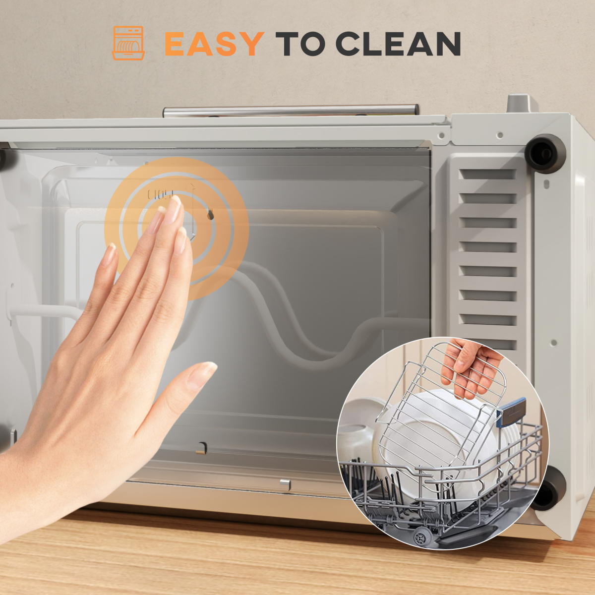 Mini Oven 9L Countertop Electric Grill with Temp Timer Control 750W