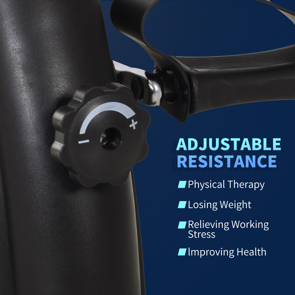 Mini Exercise Bike Portable Pedal Manual Machine Indoor Fitness Black