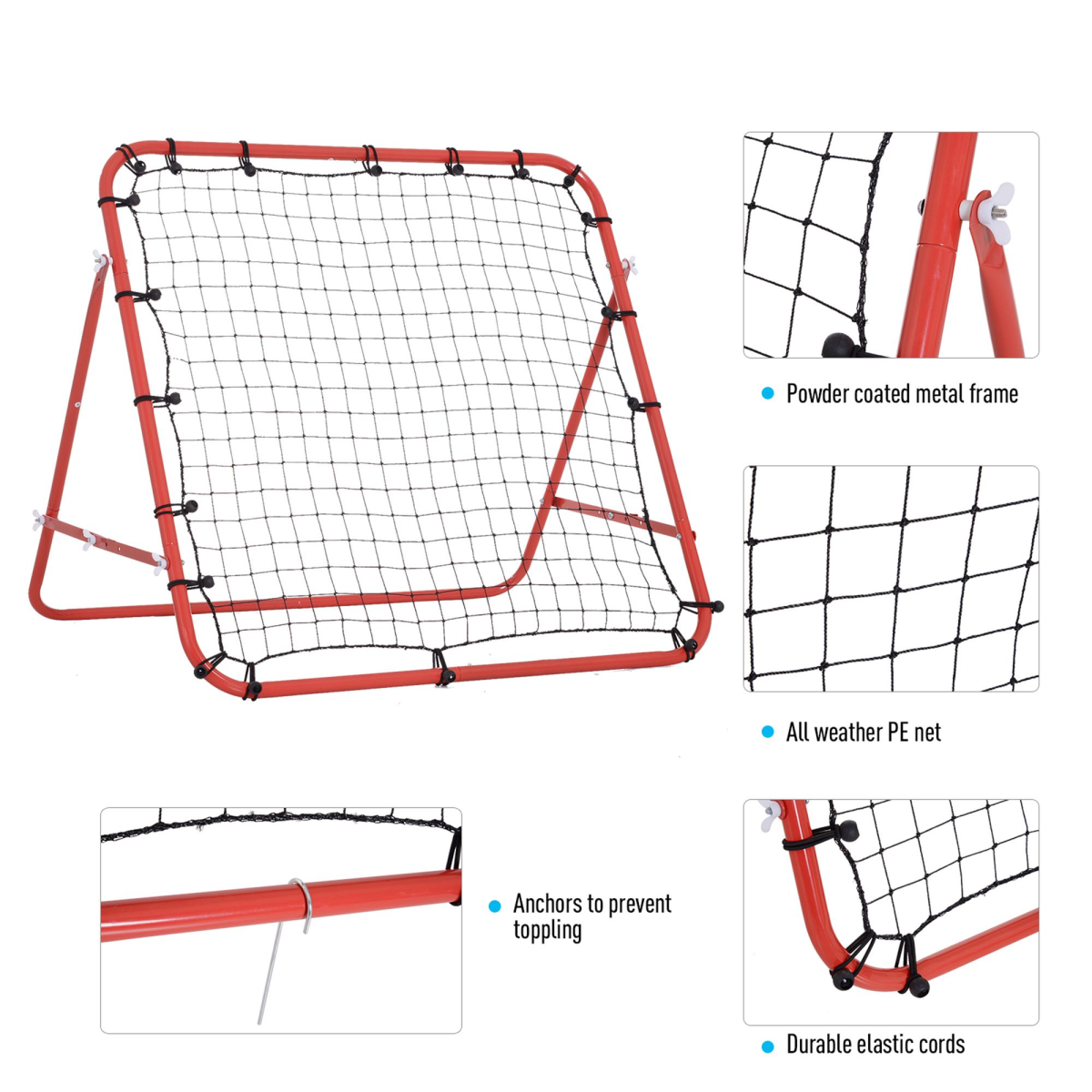 Rebounder Net Practise Goal Play Kids Adults Baseball Soccer Training