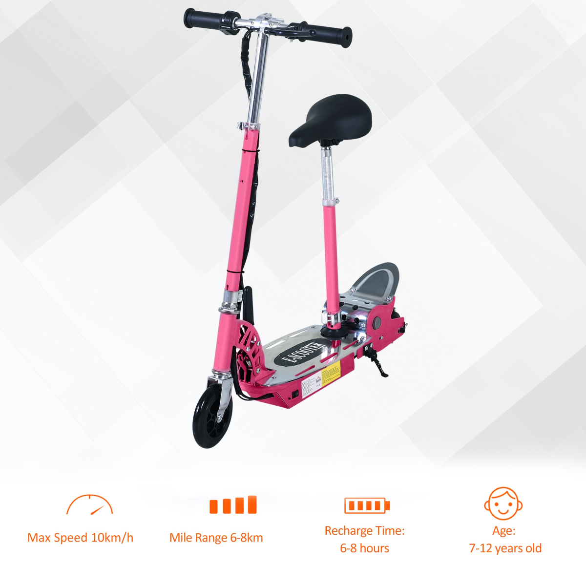 Teen Foldable Electric Scooter Electric Battery 120W with Brake Kickstand