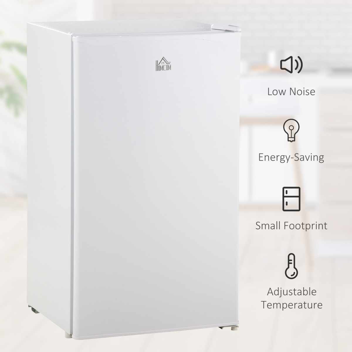 91L Freestanding Under Counter Fridge with Chiller Box Reversible Door
