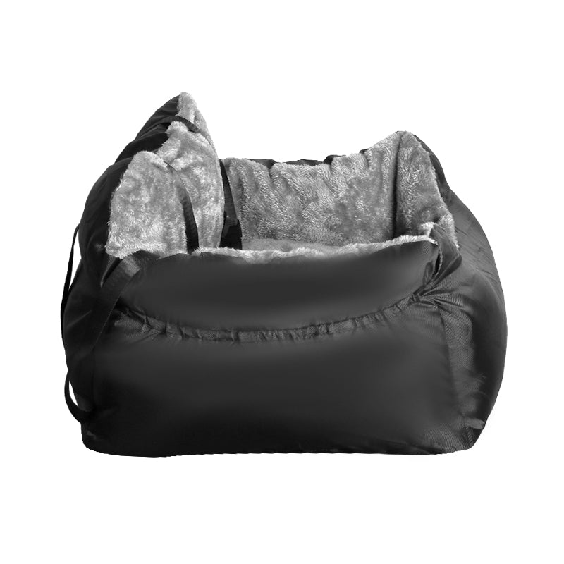 Dog Car Seat Black, Plush Booster Seat for Small Dogs and Cats with Safety Leash image 7
