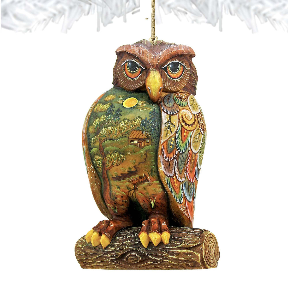 Owl Wooden Ornaments Halloween by G. DeBrekht - Thanksgiving Halloween Decor - 8158912-4