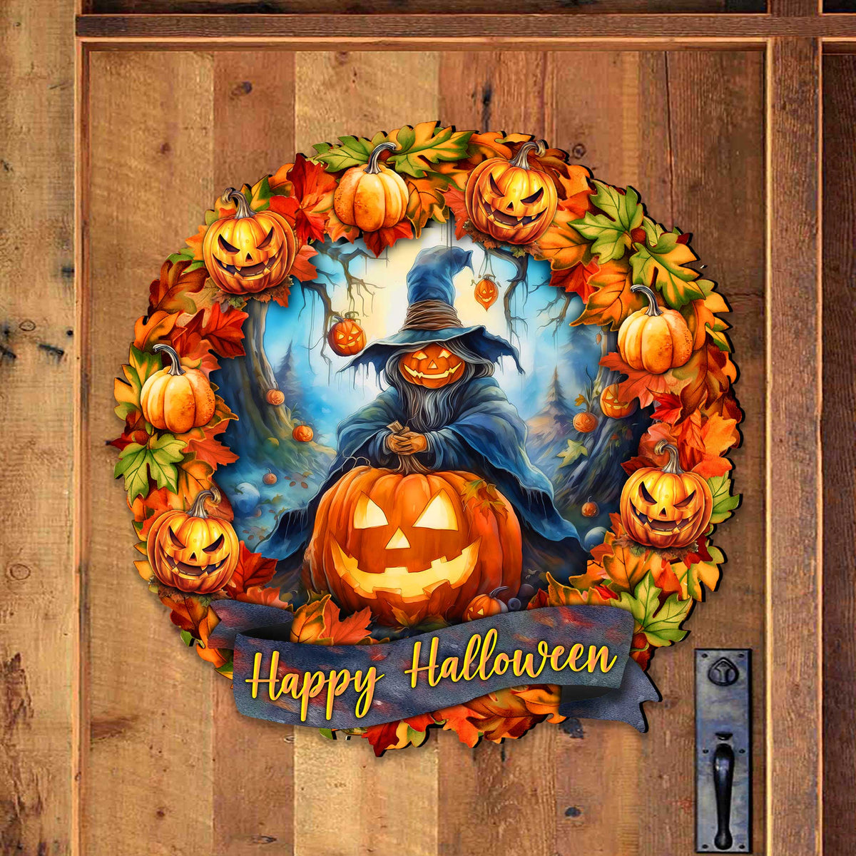 Happy Halloween 36-Inch Wreath Outdoor Decor by G. Debrekht - Halloween Decor - 8652821F-2
