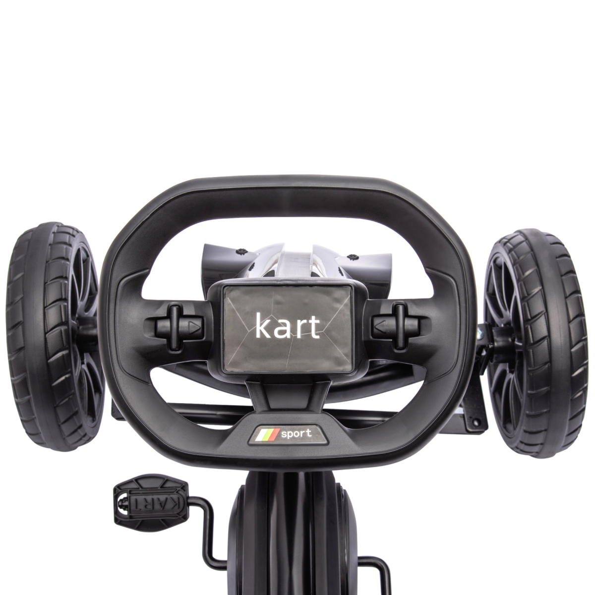 Homcom Children Pedal Go Kart with Adjustable Seat, Handbrake - Black