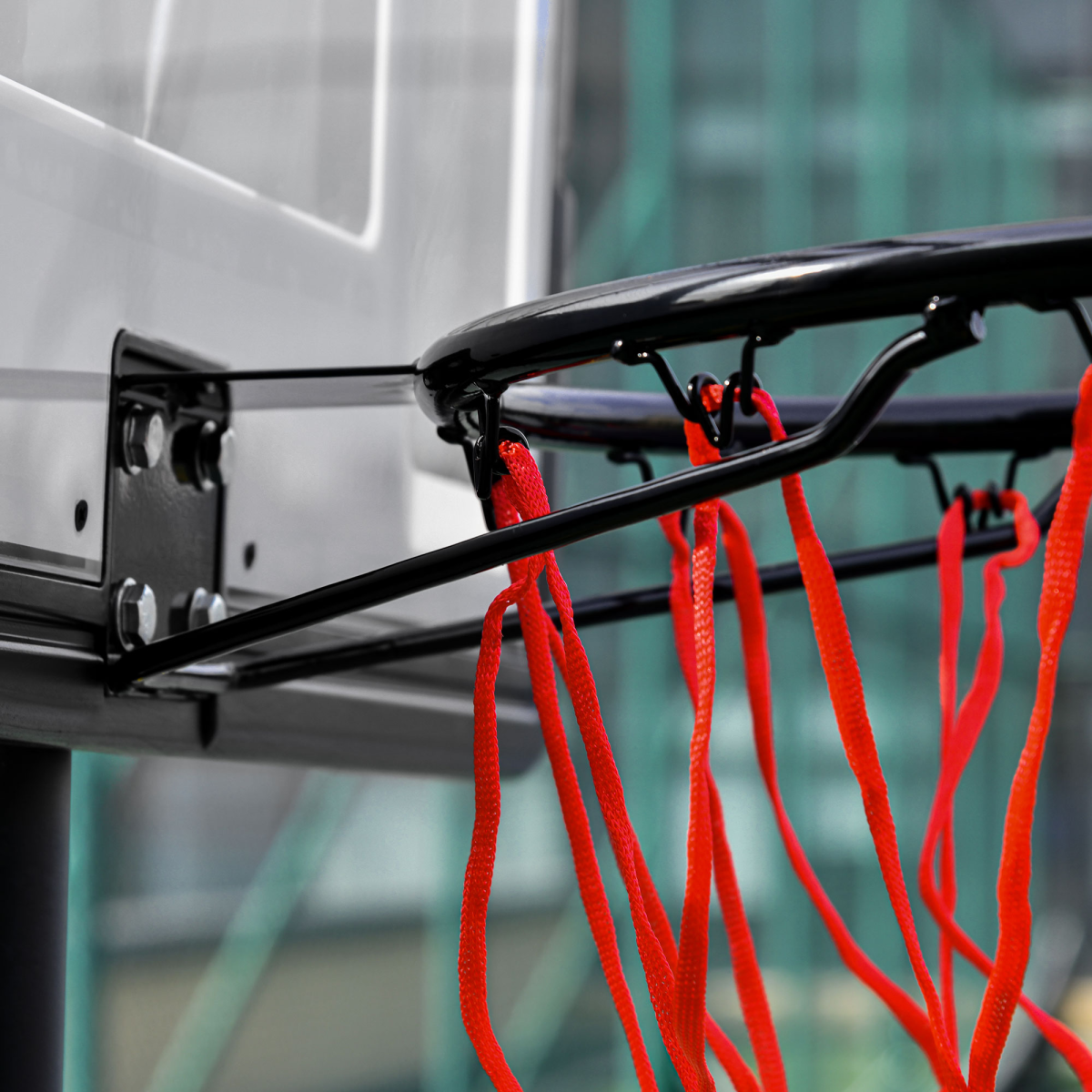 1.55-2.1m Basketball Hoop and Stand with Fillable Base, Wheels, Black