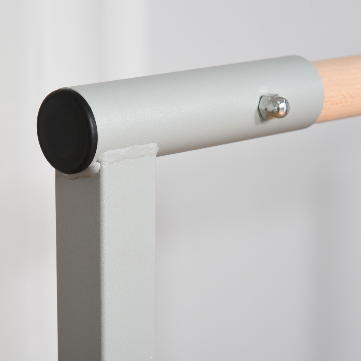 Adjustable Kids Gymnastics Bar Horizontal Training with Steel Frame Wood Bar