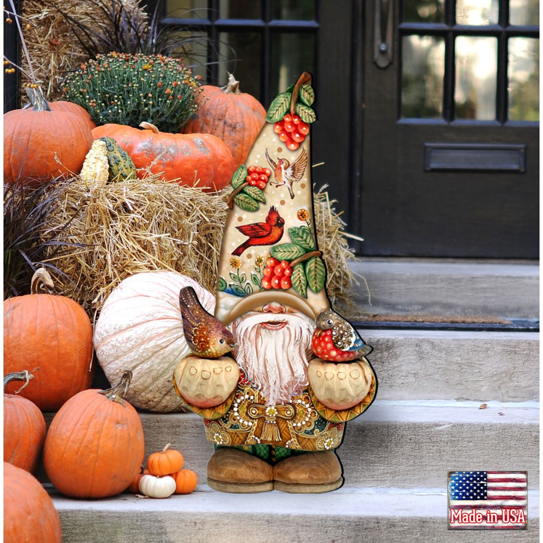 Fall Gnome Halloween Door Decor by G. DeBrekht - Thanksgiving Halloween Decor - 8611013H-0