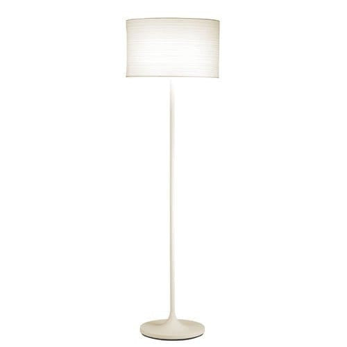 Modern Floor Lamp with White Paper Drum Shade-0