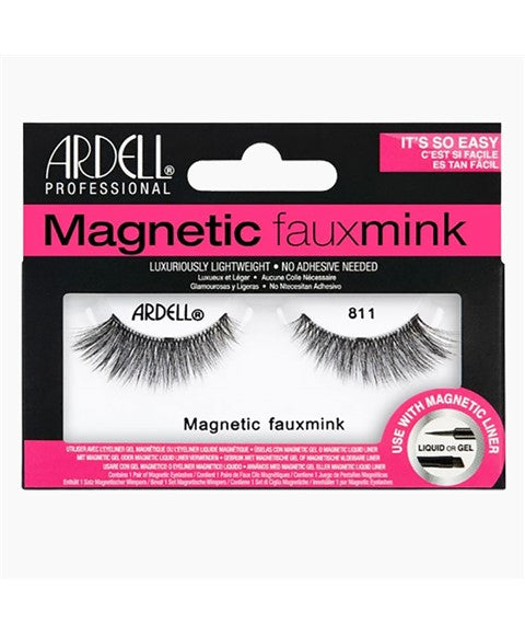 Ardell Magnetic Fauxmink Lashes False Eyelashes Black 811