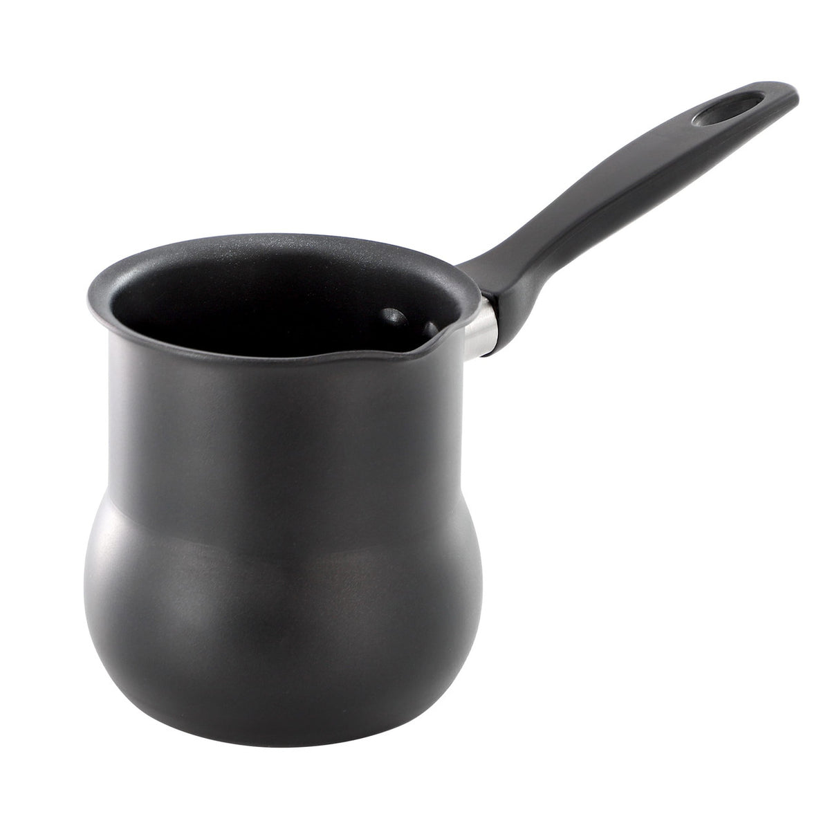 Better Chef 0.45 Quart Aluminum Nonstick Turkish Coffee Warmer in Black with Cool Touch Handle-0
