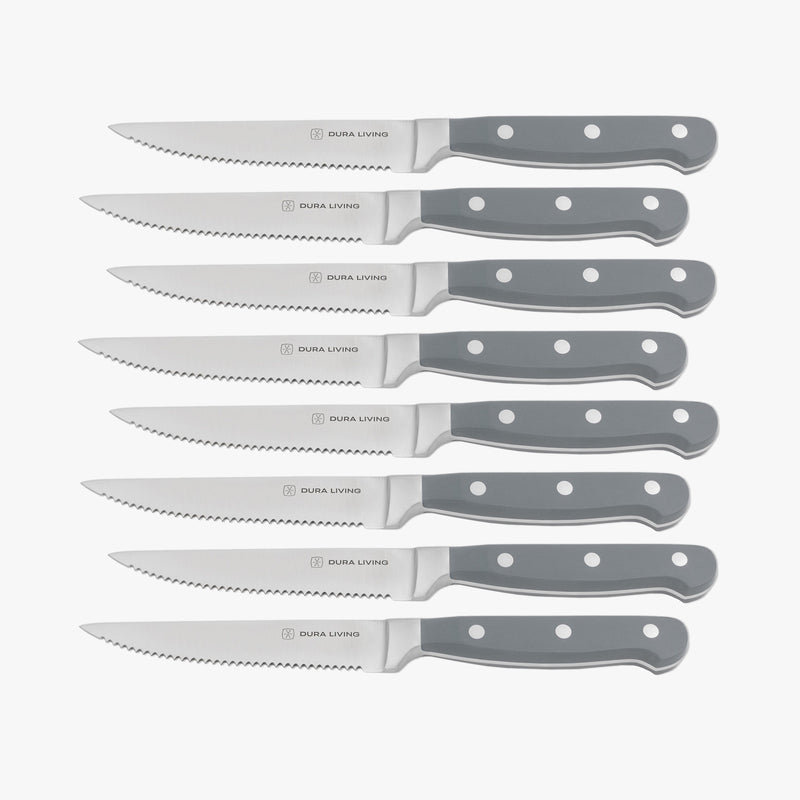 Superior Set of 8 Steak Knives - Gray-0