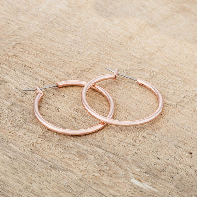 Small Rosegold Hoop Earrings-1