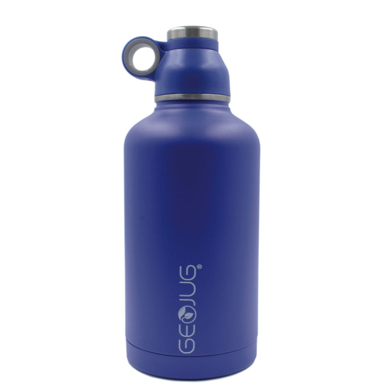 Brentwood GeoJug 64oz Stainless Steel Vacuum Insulated Water Bottle, Blue-0