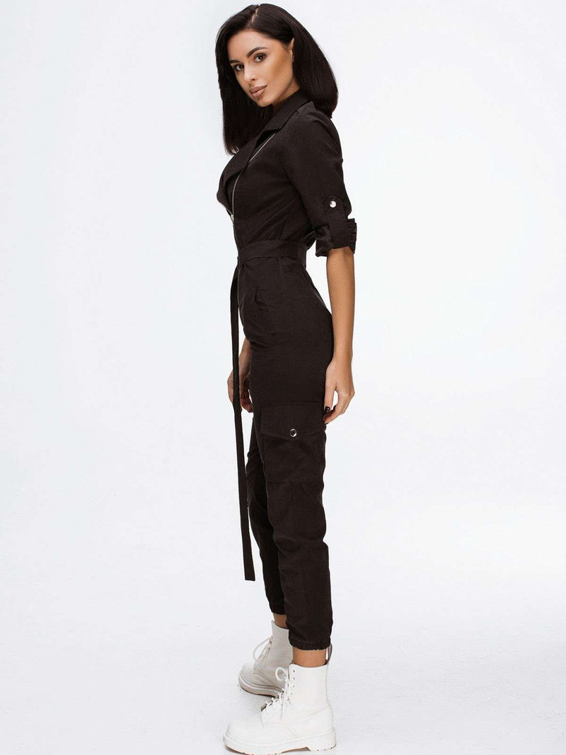 Relaxed Rromper Overall In Black