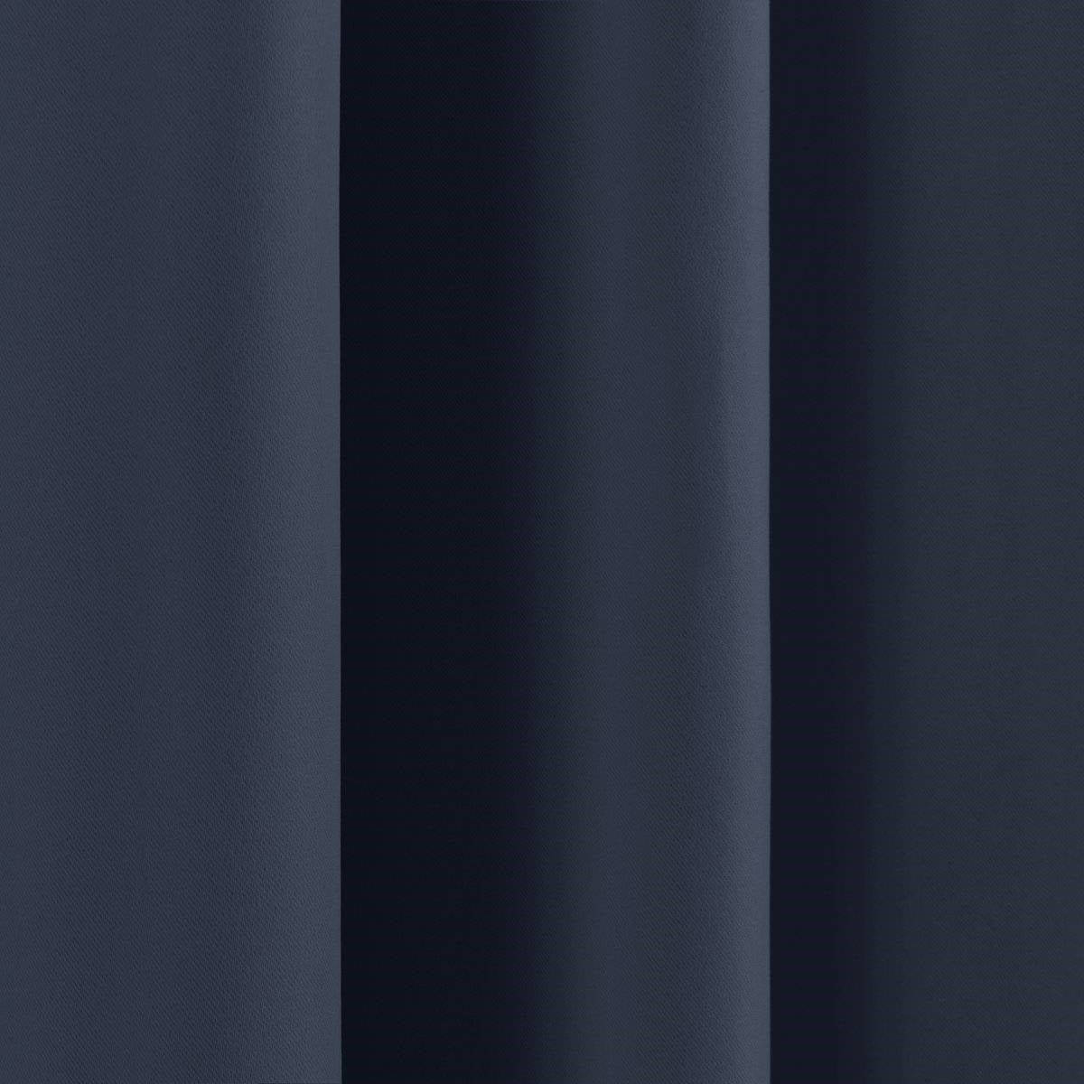 52 x 102 inch Solid Navy Blue Thermal Blackout Curtain Panels - Set of 2