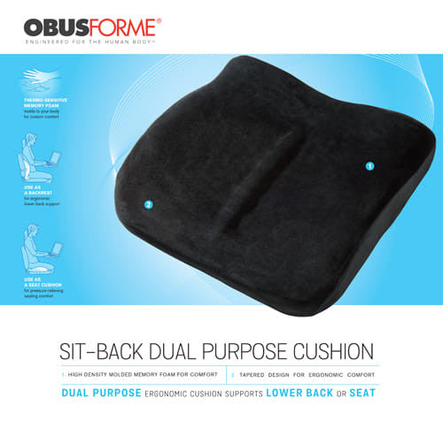 The Sitback Cushion Obusforme  Black-0
