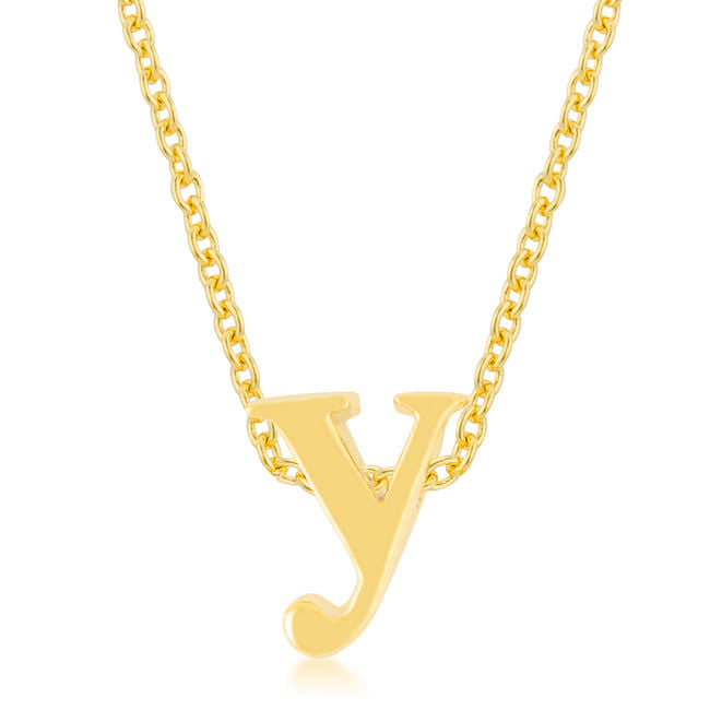 Golden Initial Y Pendant-0