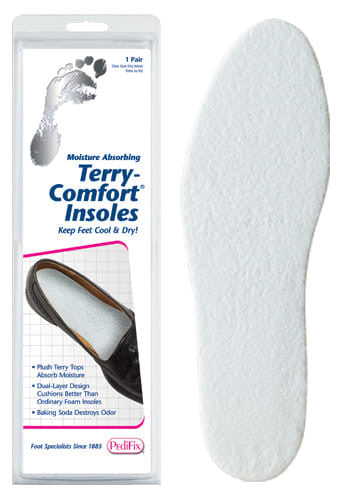 Sockless Insoles w/Terry Comfort One Size Fits Most Pr-0