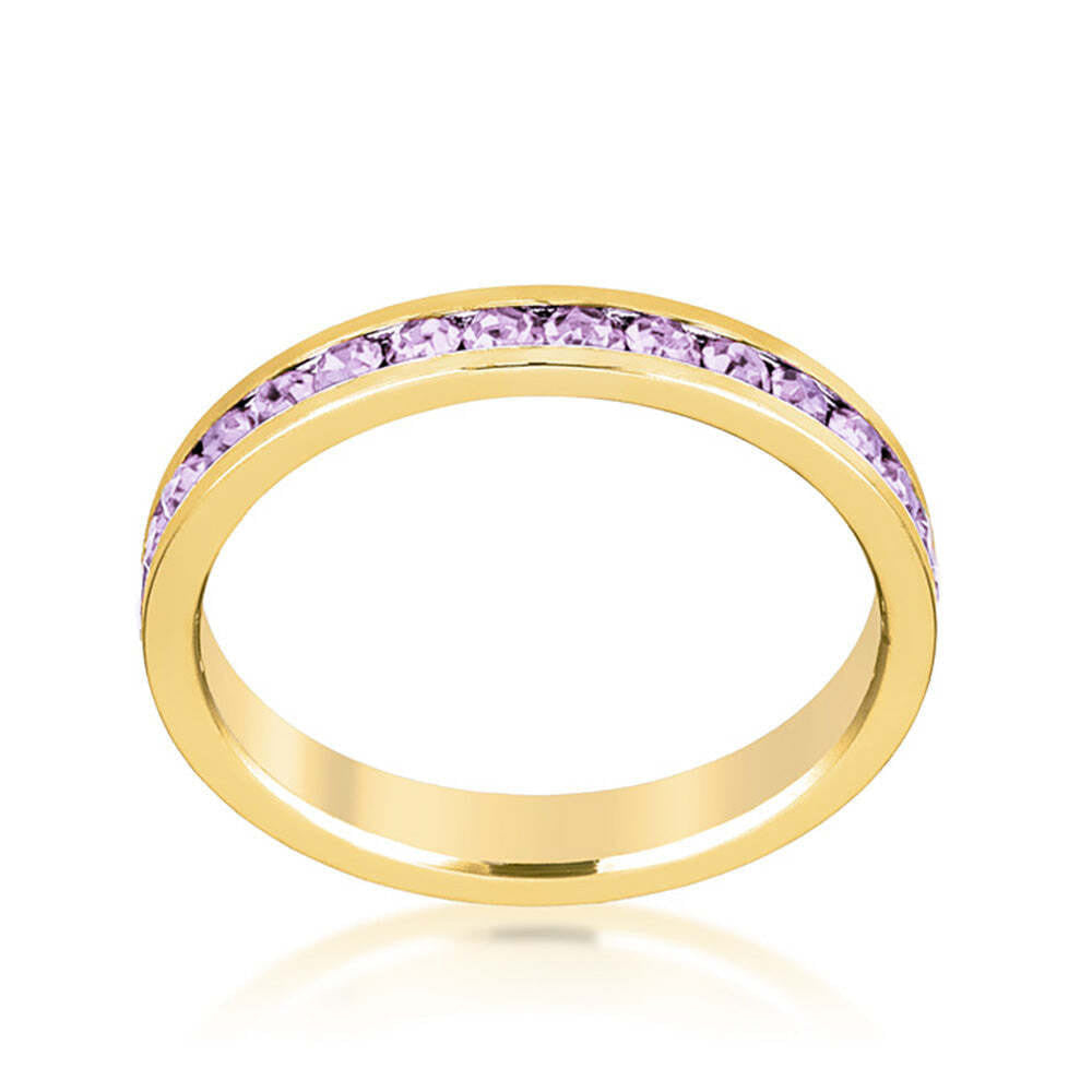 Stylish Lavender Crystal Eternity Ring-2