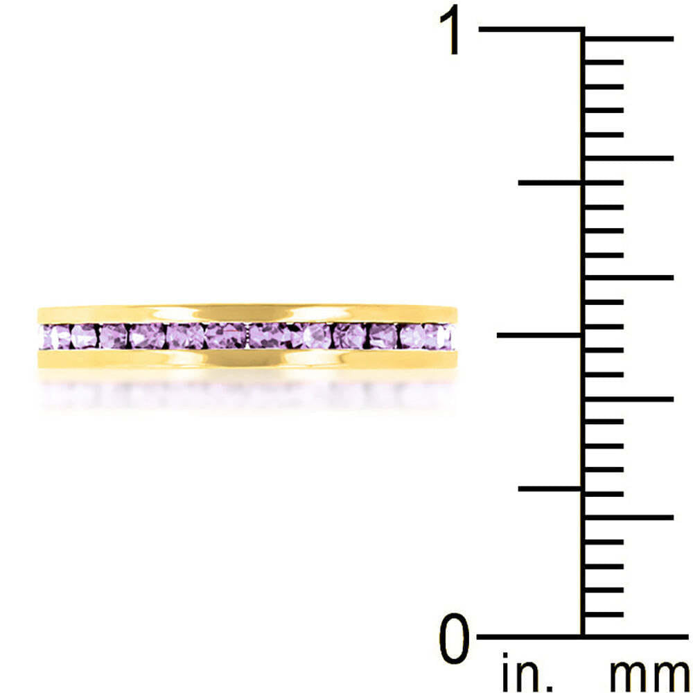 Stylish Lavender Crystal Eternity Ring-0