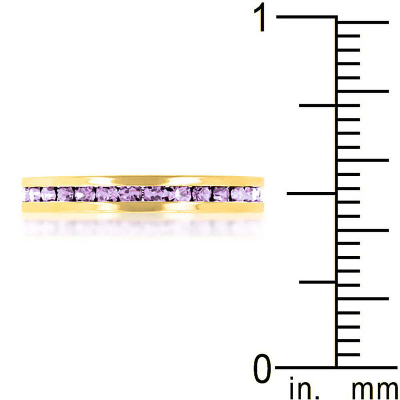 Stylish Lavender Crystal Eternity Ring-0
