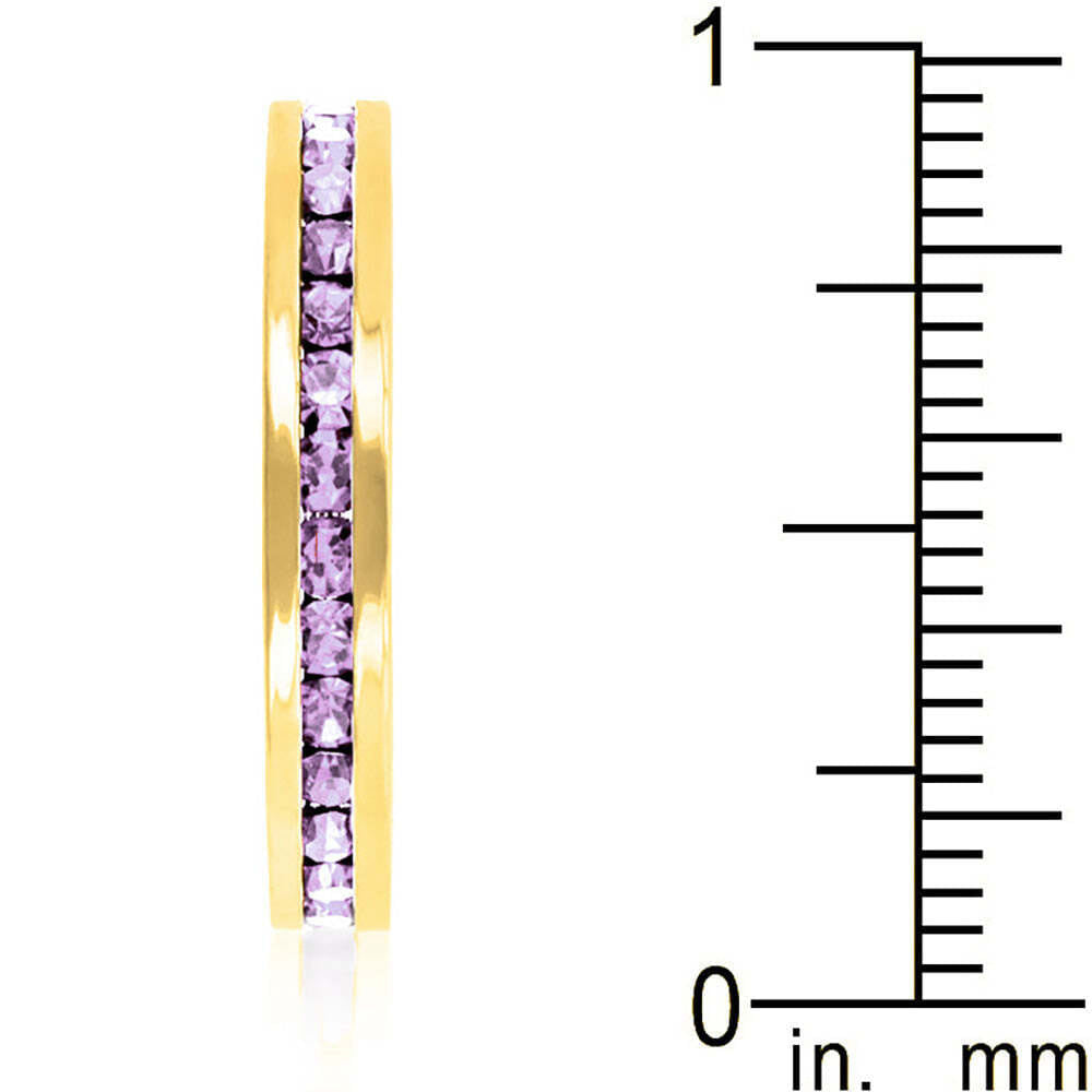 Stylish Lavender Crystal Eternity Ring-1