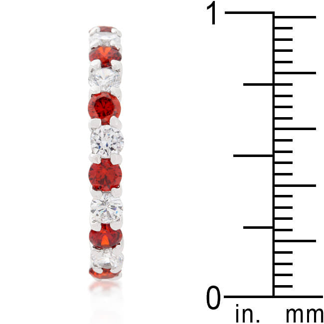 Mini Jessica Band with Garnet Cubic Zirconia-2