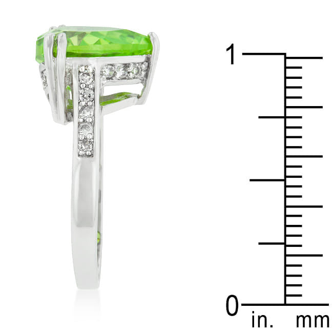 Apple Green Heart Ring-2