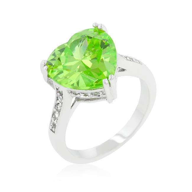 Apple Green Heart Ring-3