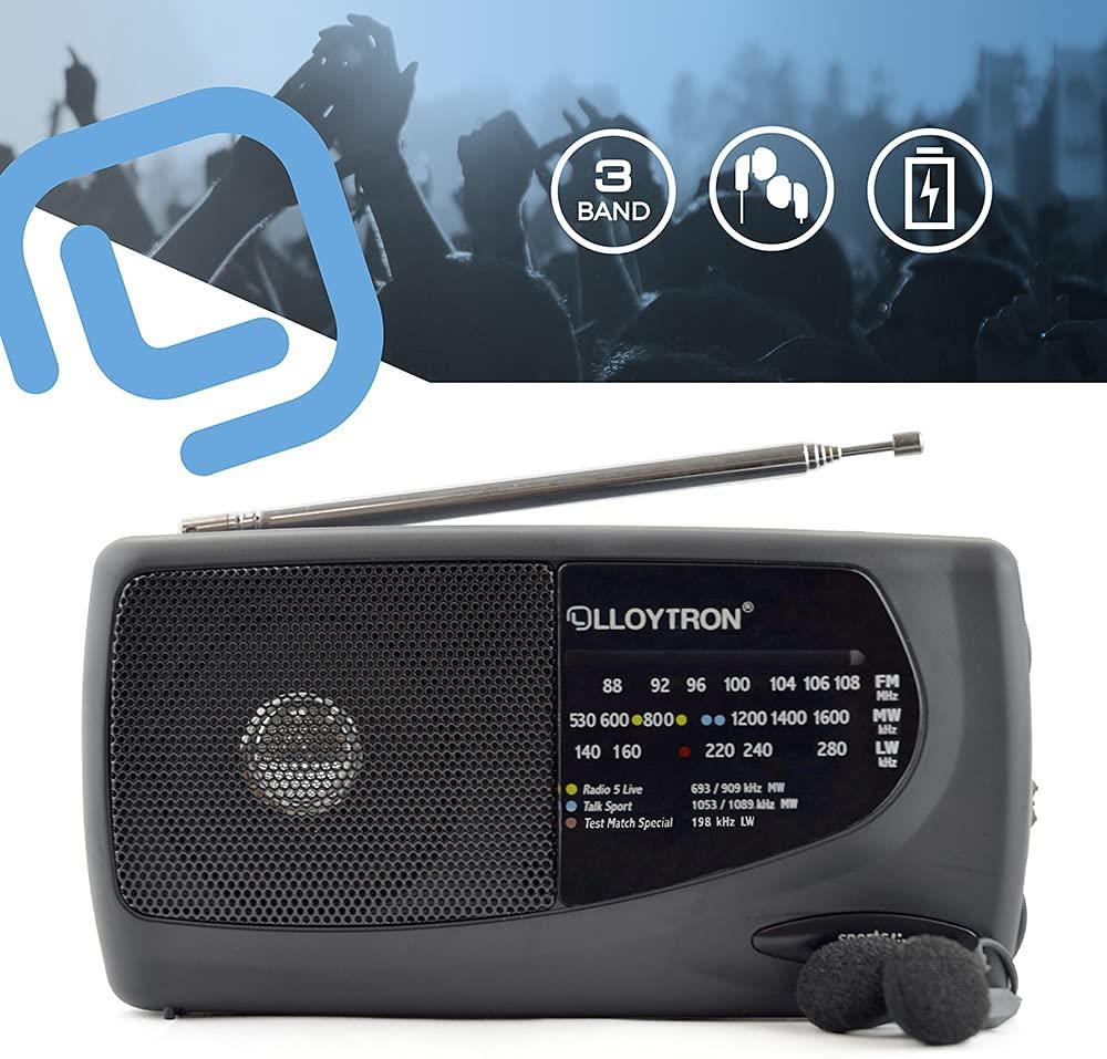 3 Band 'Sports' Personal Radio with Earphones