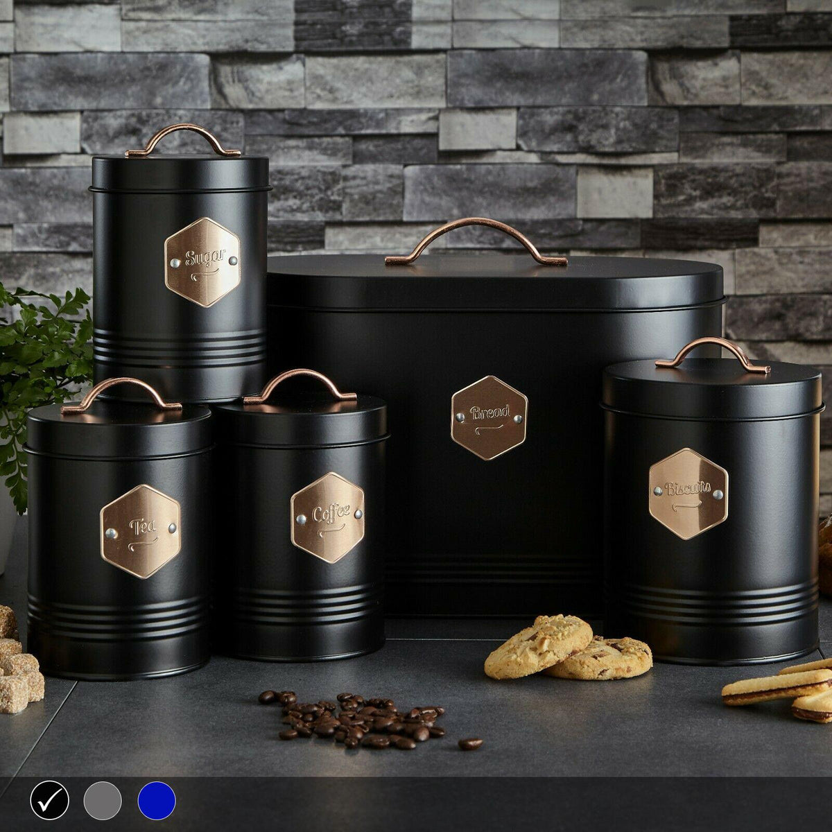 5 Piece Kitchen Canister Set