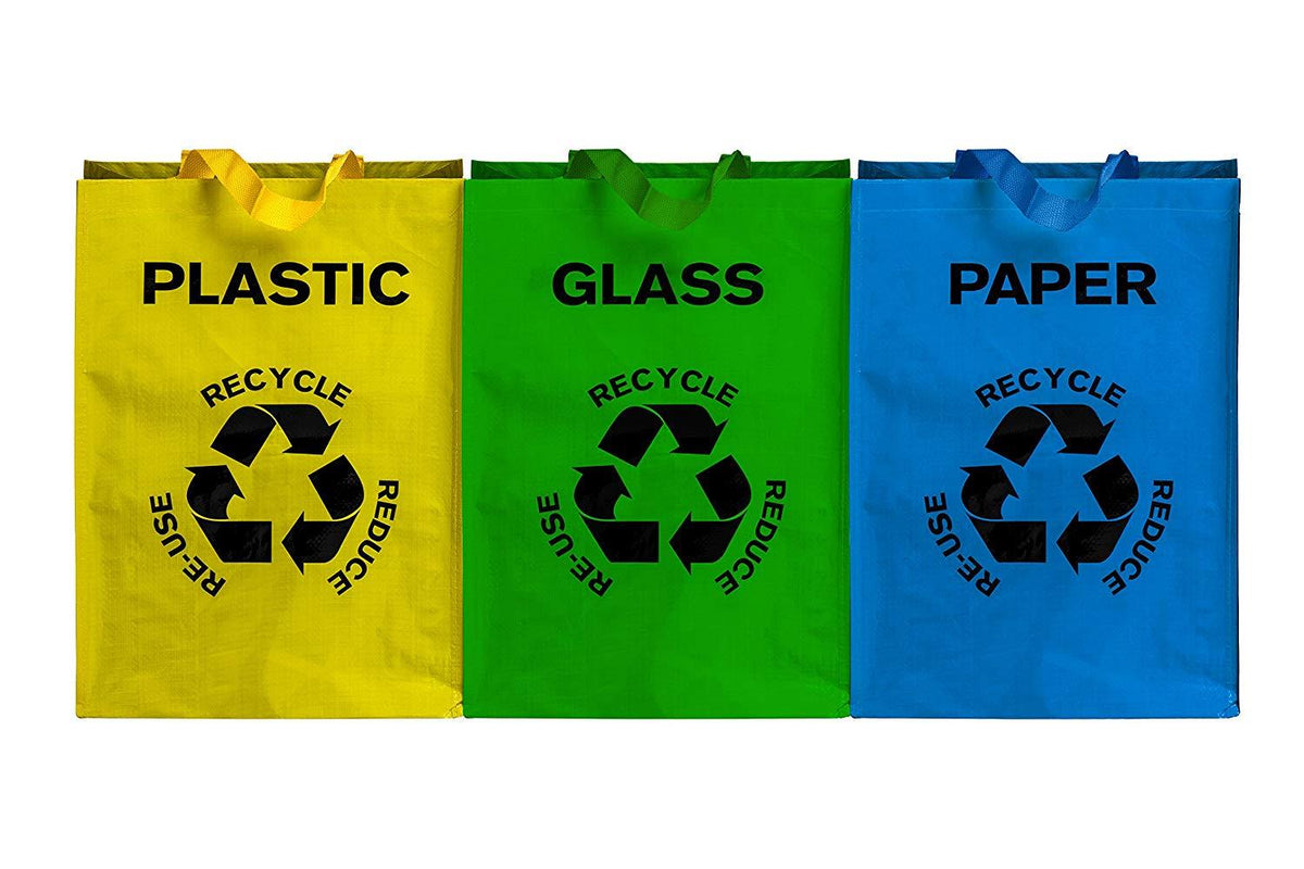 Set Of 3 Recycling Bags