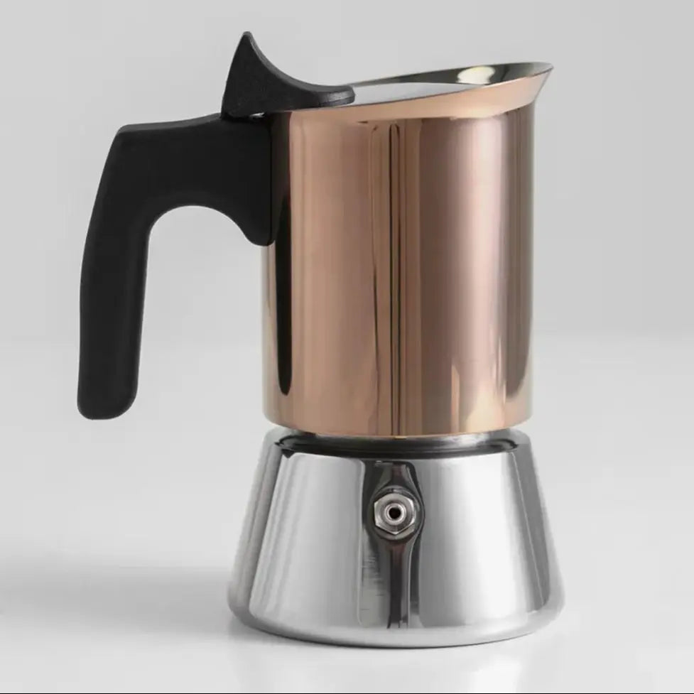 Gold Stainless Steel Moka Pot