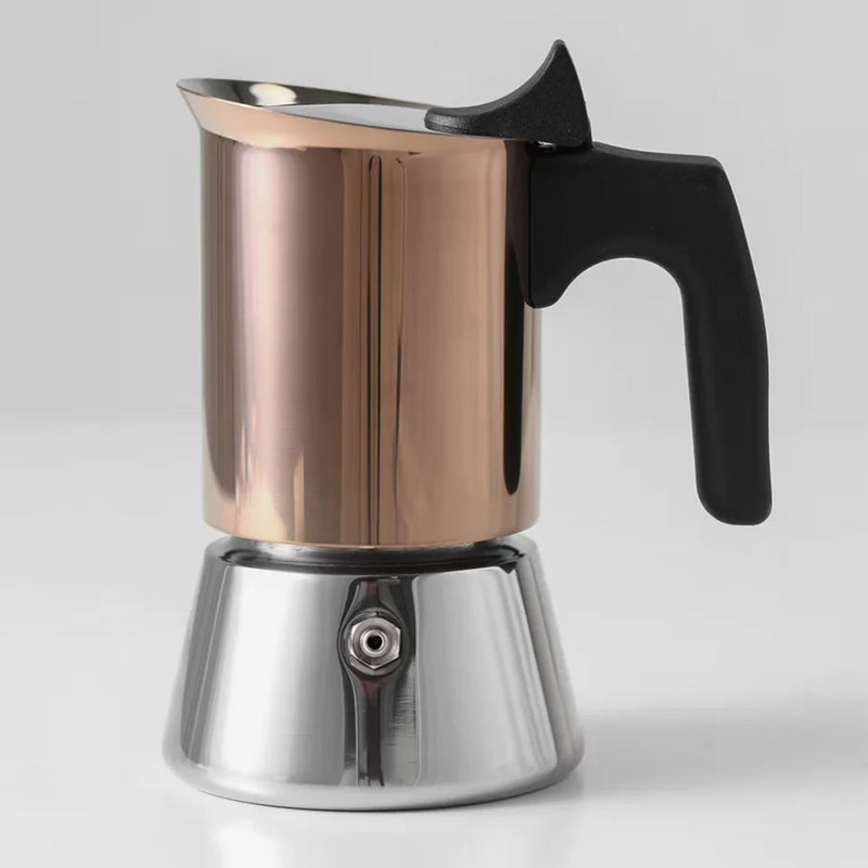 Gold Stainless Steel Moka Pot