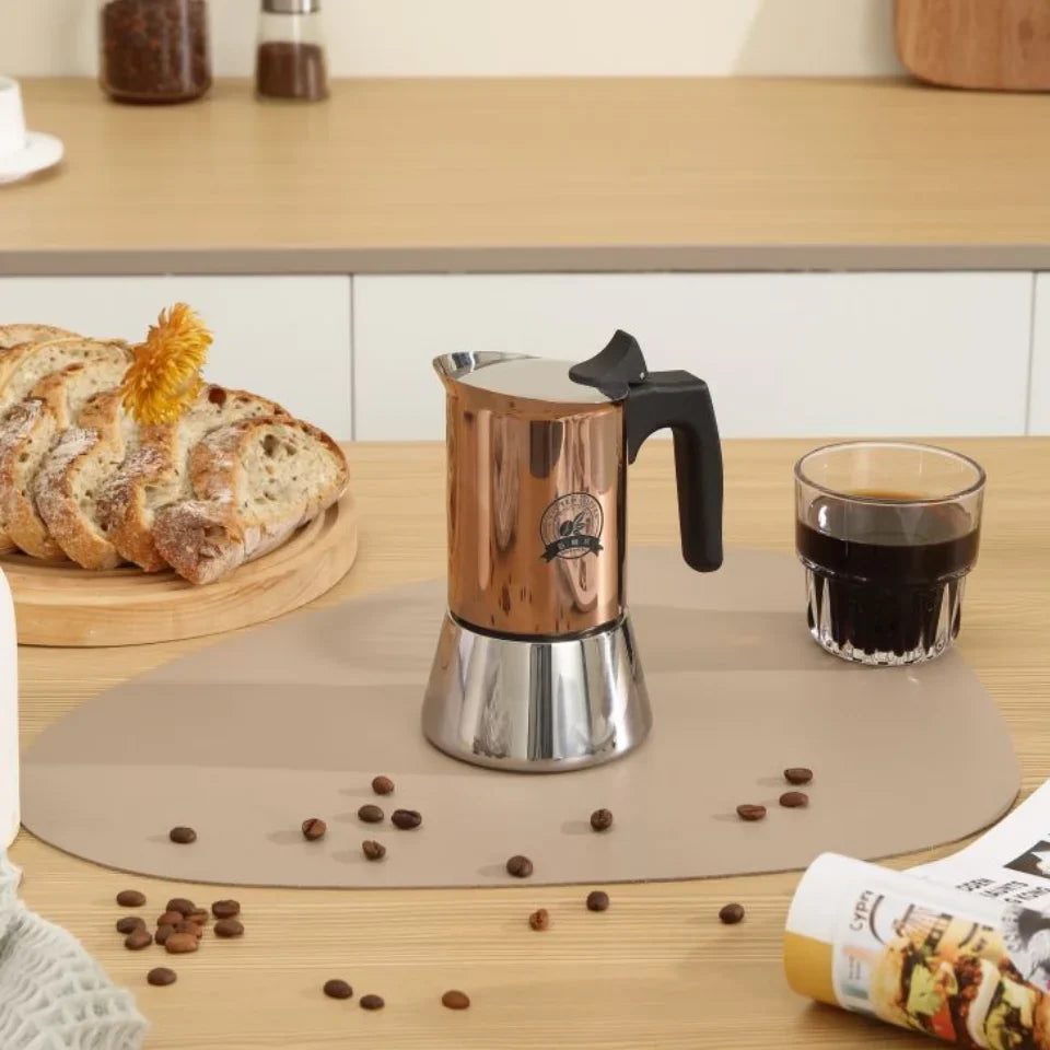Gold Stainless Steel Moka Pot
