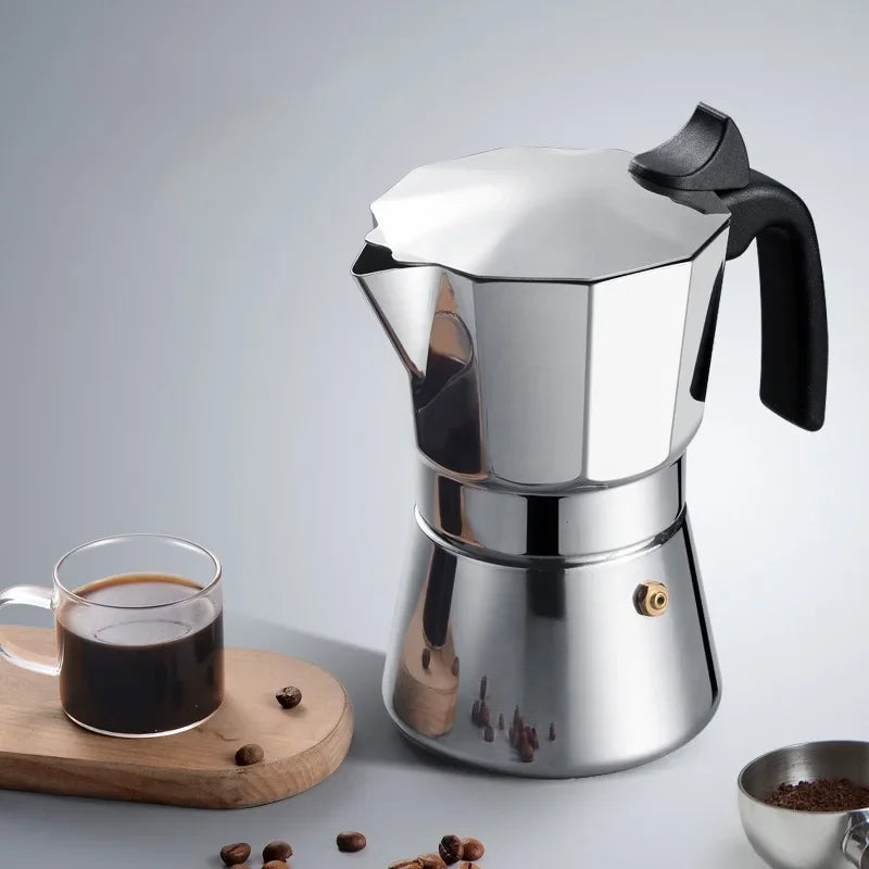 Stainless Steel Octagonal Moka Pot-3