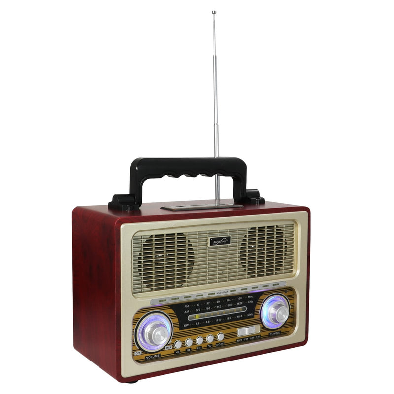 SuperSonic Vintage Retro Multifunction Bluetooth Speaker with Rechargeable Battery-0