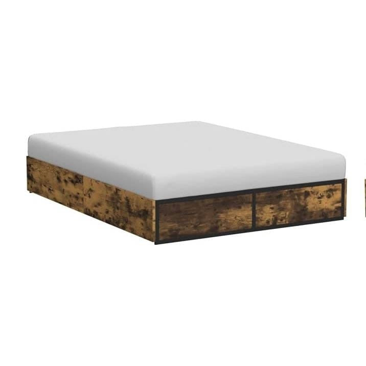 Queen Metal Wood Platform Bed Frame with 4 Storage Drawers - 800 lbs Max Weight-2