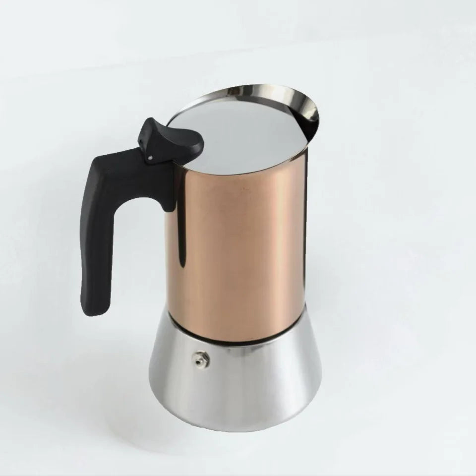 Gold Stainless Steel Moka Pot